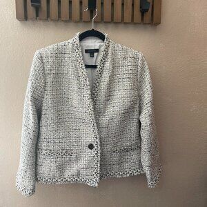 Ann Taylor, Size 12 Black and White Tweed Blazer